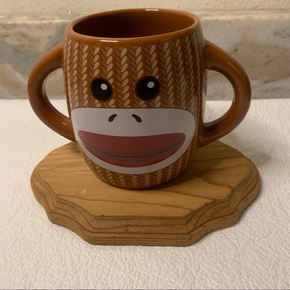 Sock monkey ceramic coffee mug - Picture 1 of 5